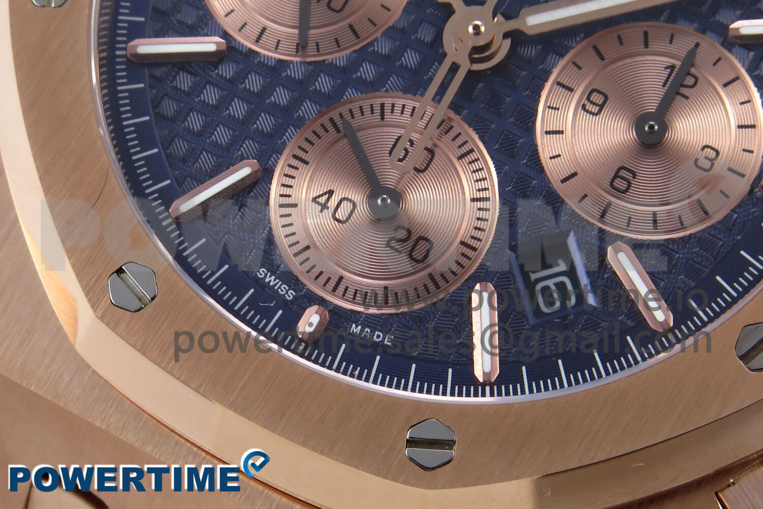 Royal Oak Chrono 26240OR RG BF Best Edition Blue/RG Dial on RG Bracelet SH7750 - Image 5