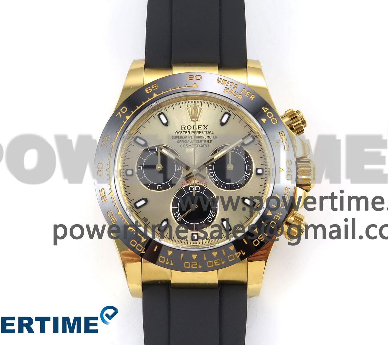 Daytona 116518 VSF 1:1 Best Edition 904L Steel YG Dial on Oysterflex Strap DD4130