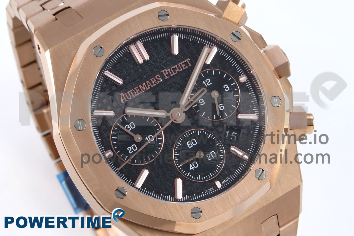 Royal Oak Chrono 26240OR RG BF Best Edition Black Dial on RG Bracelet SH7750 - Image 2