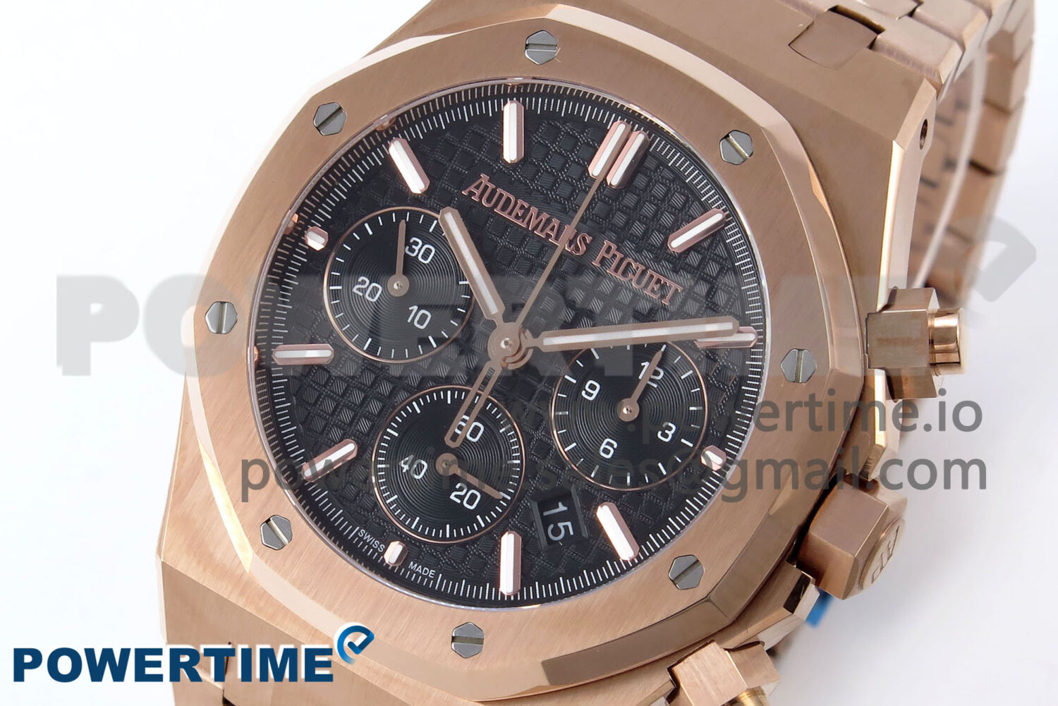 Royal Oak Chrono 26240OR RG BF Best Edition Black Dial on RG Bracelet SH7750 - Image 3
