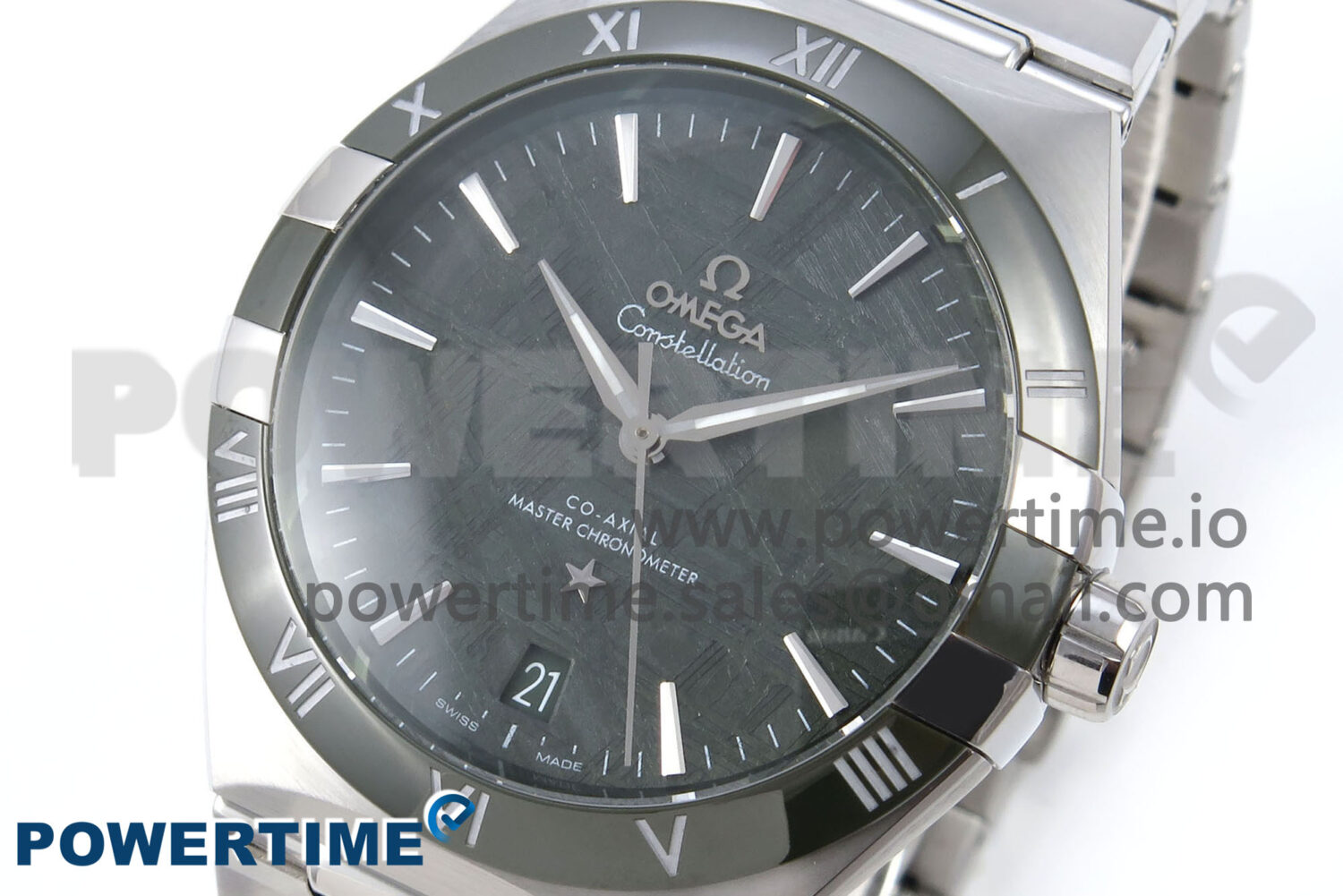 Constellation 41mm SS ASWF 1:1 Best Edition Green Dial on SS Bracelet A8900 - Image 3