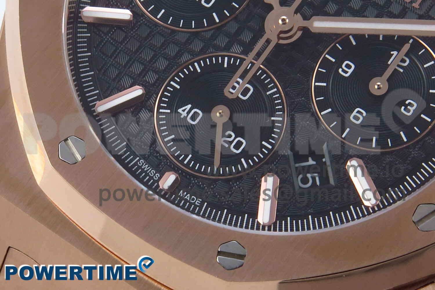 Royal Oak Chrono 26240OR RG BF Best Edition Black Dial on RG Bracelet SH7750 - Image 5