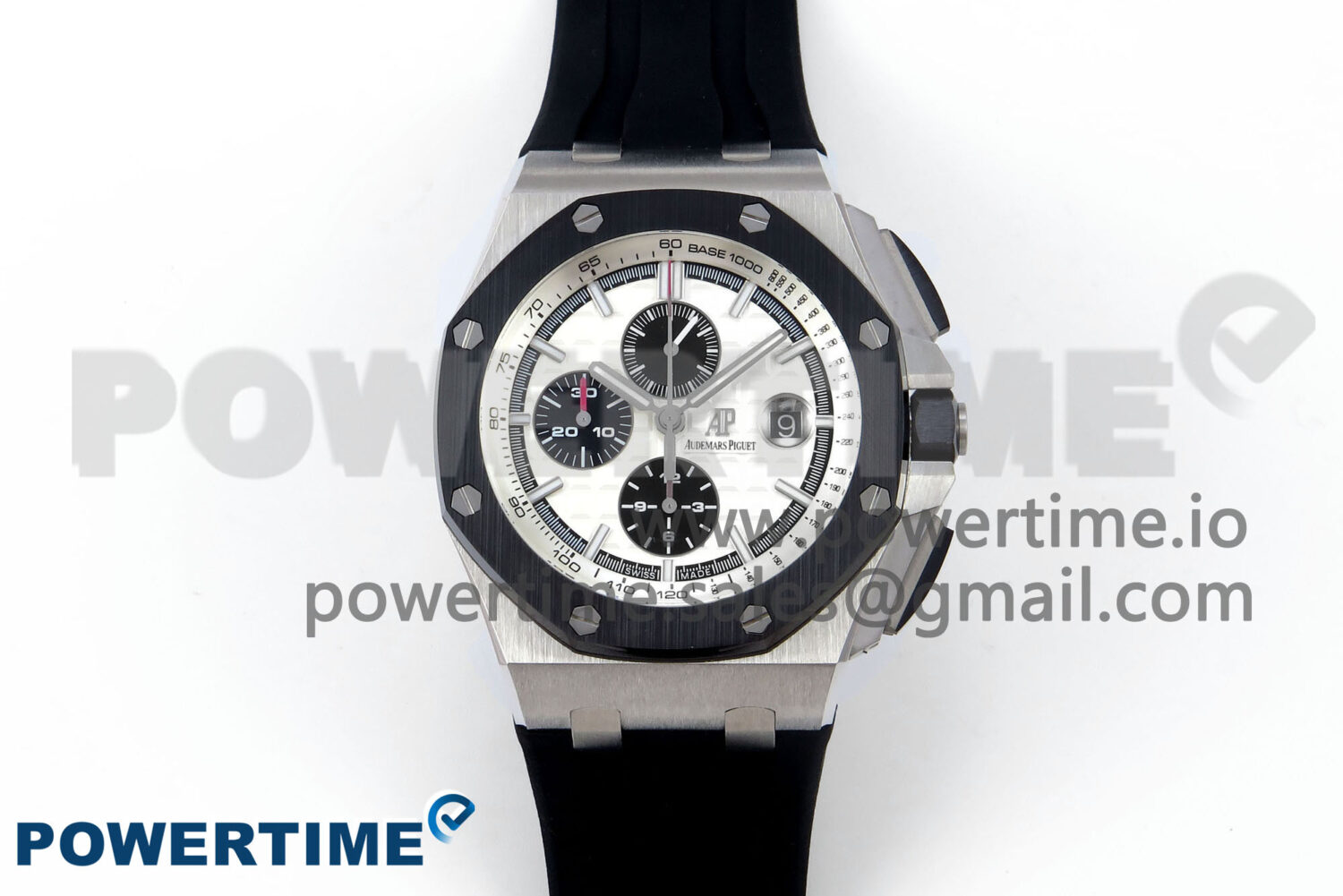 Royal Oak Offshore 44mm SS TKF 1:1 Best Edition White Dial on Black Rubber Strap A3126 - Image 1