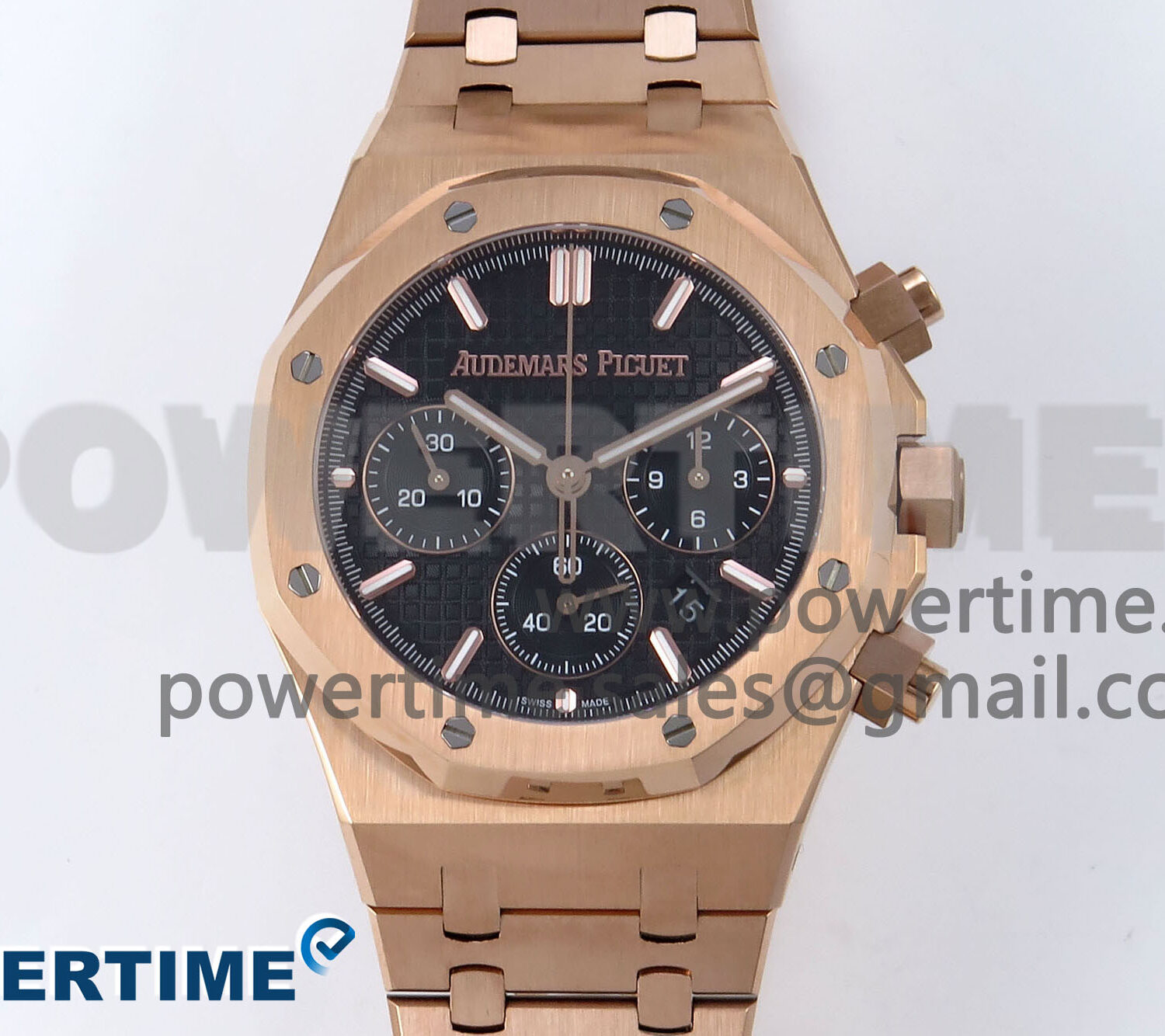Royal Oak Chrono 26240OR RG BF Best Edition Black Dial on RG Bracelet SH7750