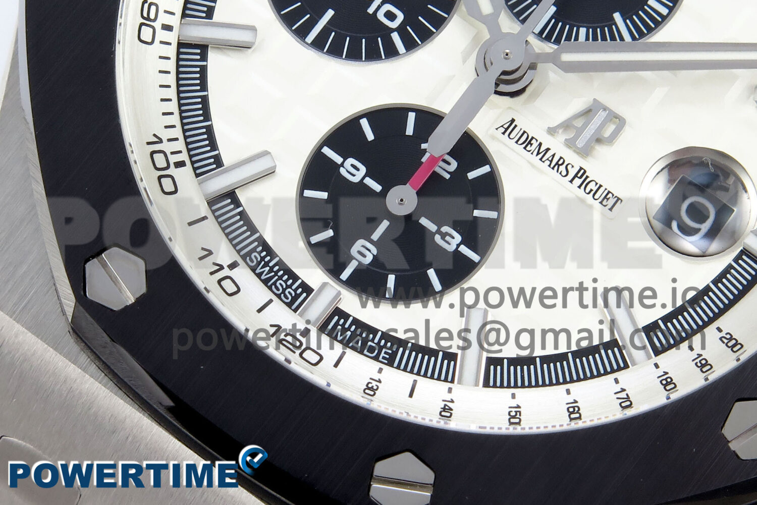 Royal Oak Offshore 44mm SS TKF 1:1 Best Edition White Dial on Black Rubber Strap A3126 - Image 5