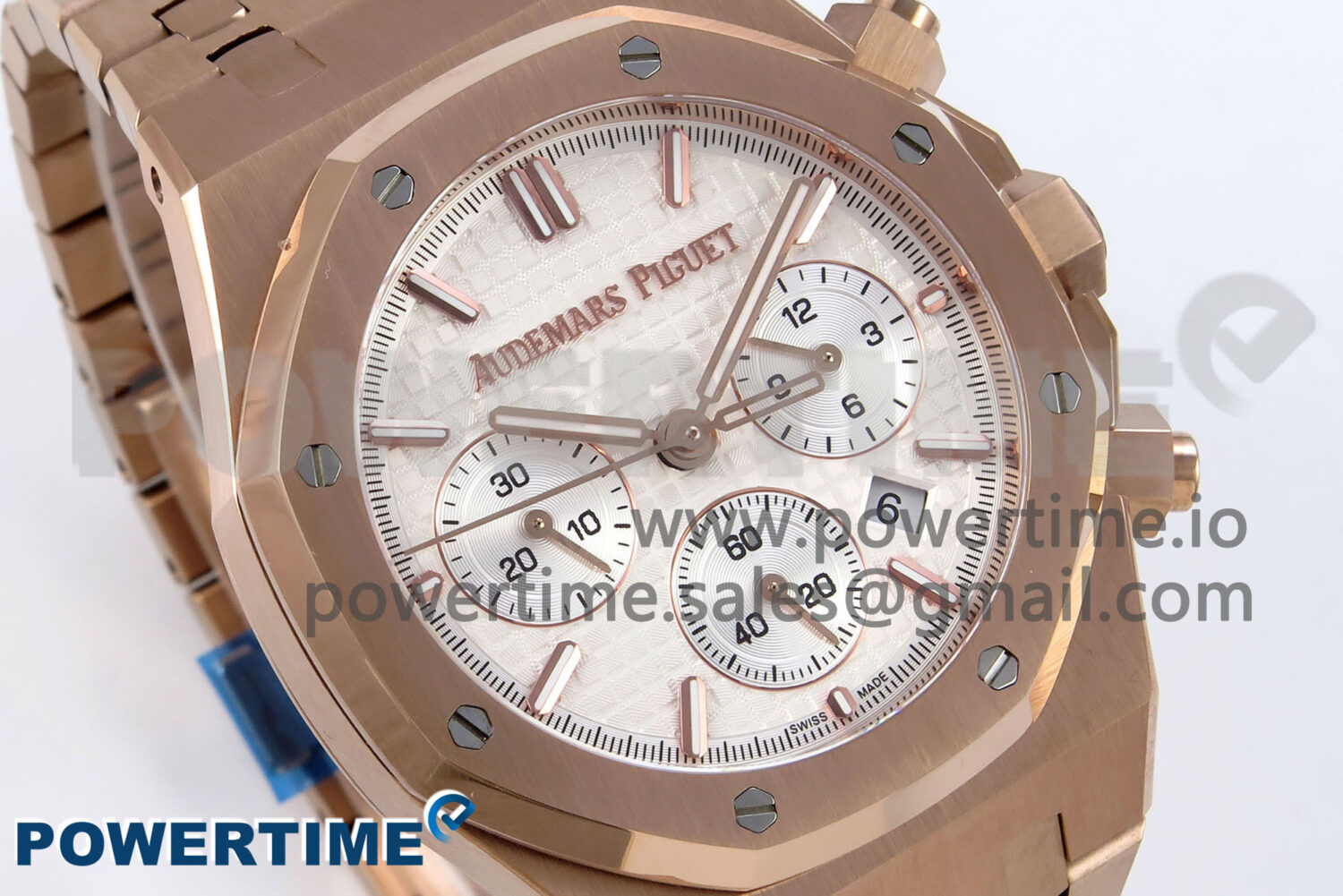 Royal Oak Chrono 26240OR RG BF Best Edition White Dial on RG Bracelet SH7750 - Image 2