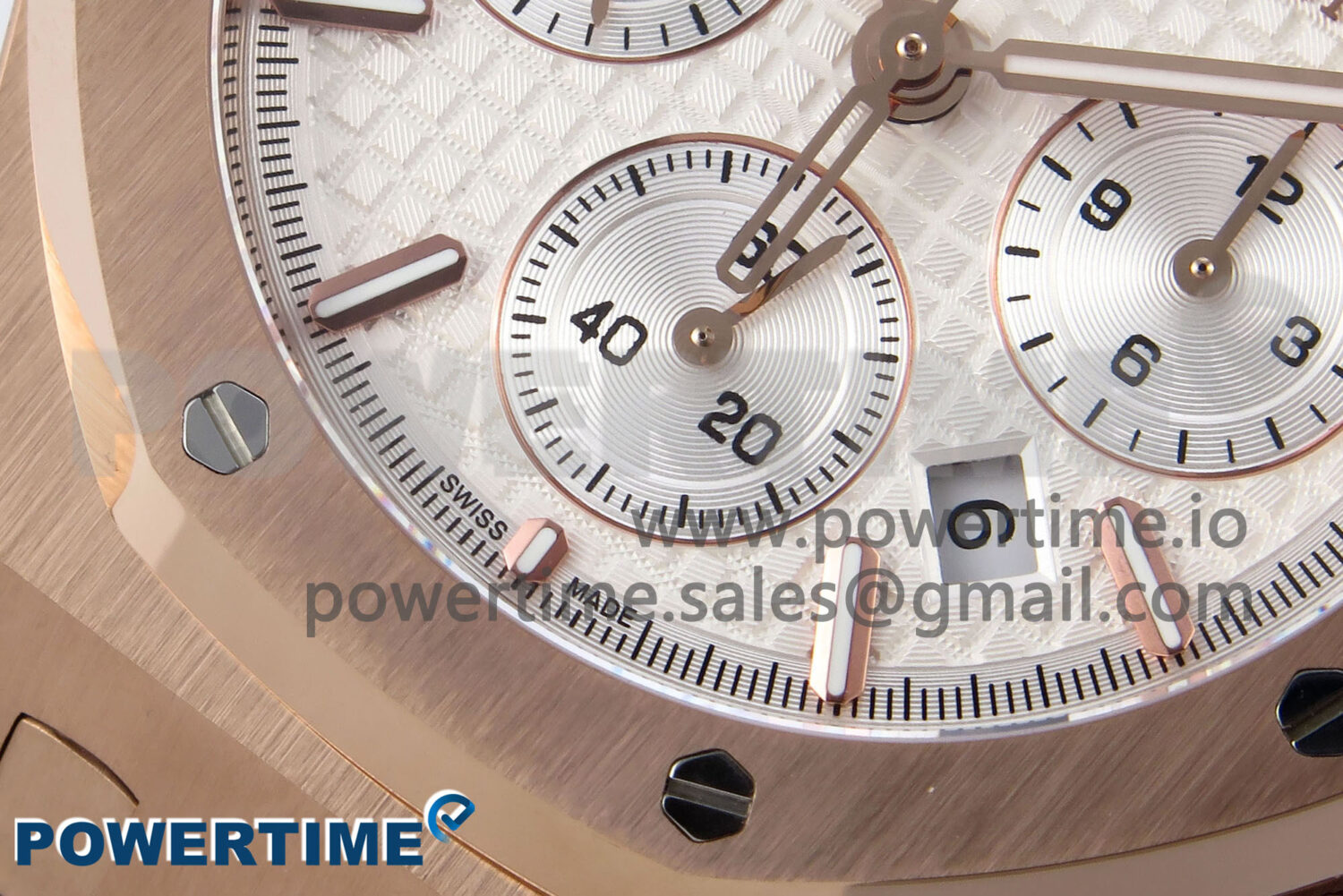 Royal Oak Chrono 26240OR RG BF Best Edition White Dial on RG Bracelet SH7750 - Image 5