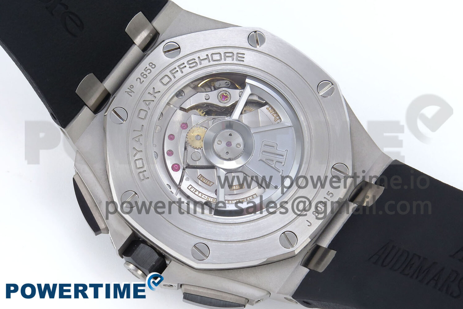Royal Oak Offshore 44mm SS TKF 1:1 Best Edition White Dial on Black Rubber Strap A3126 - Image 8