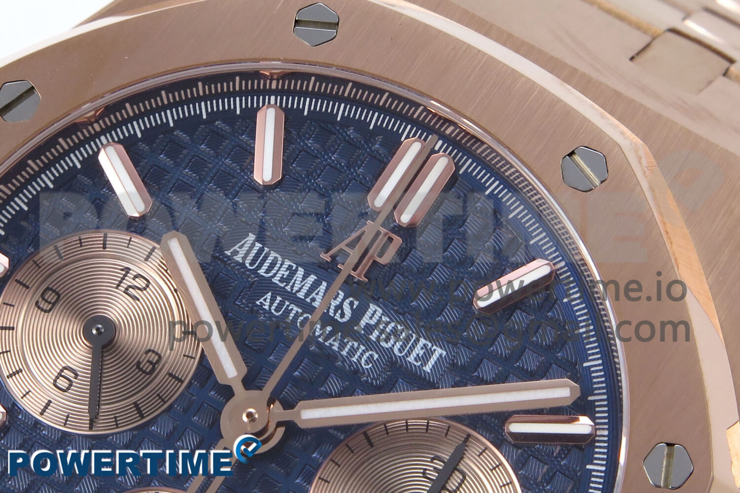 Royal Oak Chrono 26331 RG BF Best Edition Blue/RG Dial on RG Bracelet A7750 - Image 4