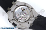 Royal Oak Offshore 44mm SS TKF 1:1 Best Edition White Dial on Black Rubber Strap A3126 - Image 11