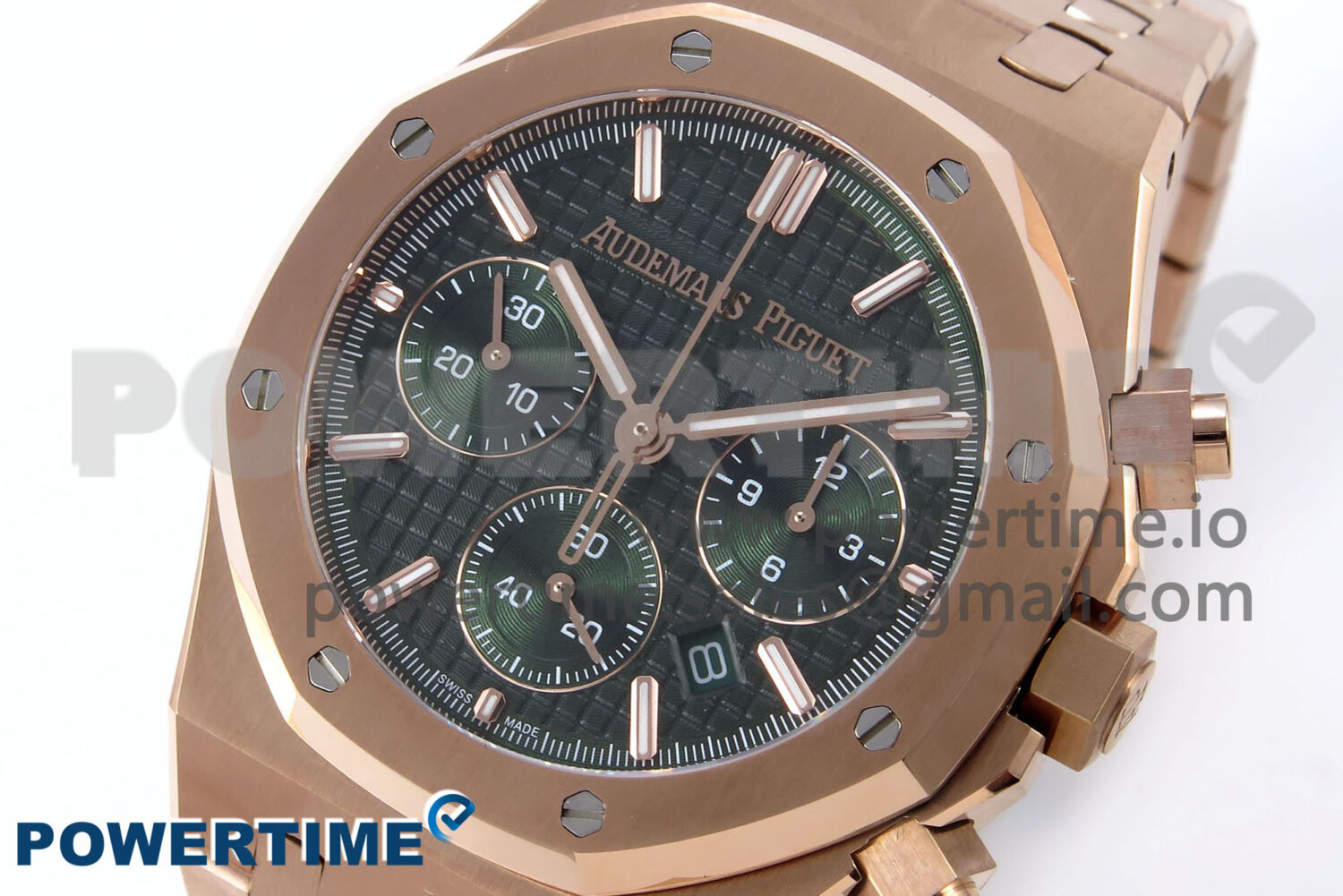 Royal Oak Chrono 26240OR RG BF Best Edition Green Dial on RG Bracelet A7750 - Image 3