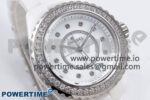 J13 33mm XF 1:1 Best Edition White Korea Ceramic White Diamonds Dial Diamonds Bezel on Bracelet Swiss Quartz - Image 2