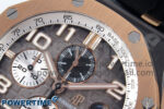 Royal Oak Offshore 44mm Black Ceramic TKF 1:1 Best Edition Gray Dial RG Bezel on Black Rubber Strap A3126 - Image 4