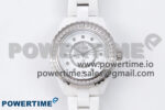 J13 33mm XF 1:1 Best Edition White Korea Ceramic White Diamonds Dial Diamonds Bezel on Bracelet Swiss Quartz