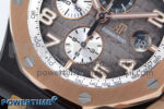 Royal Oak Offshore 44mm Black Ceramic TKF 1:1 Best Edition Gray Dial RG Bezel on Black Rubber Strap A3126 - Image 5