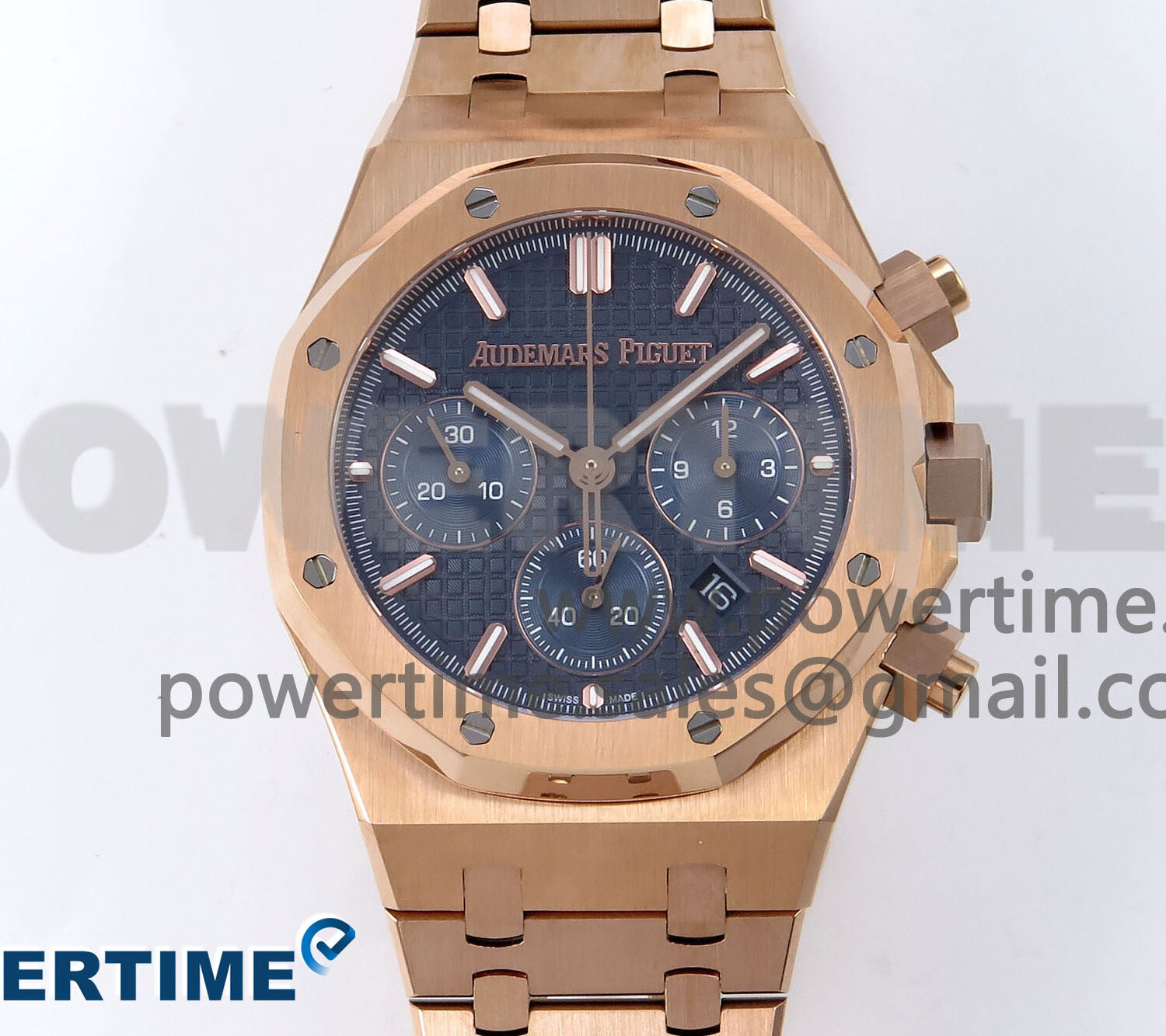Royal Oak Chrono 26240OR RG BF Best Edition Blue Dial on RG Bracelet A7750