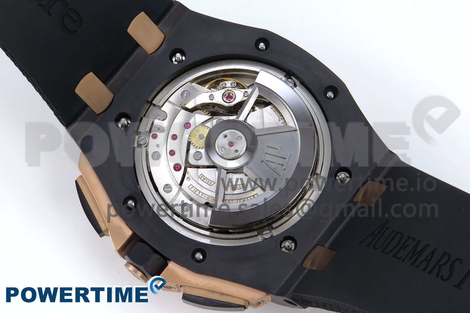 Royal Oak Offshore 44mm Black Ceramic TKF 1:1 Best Edition Gray Dial RG Bezel on Black Rubber Strap A3126 - Image 11