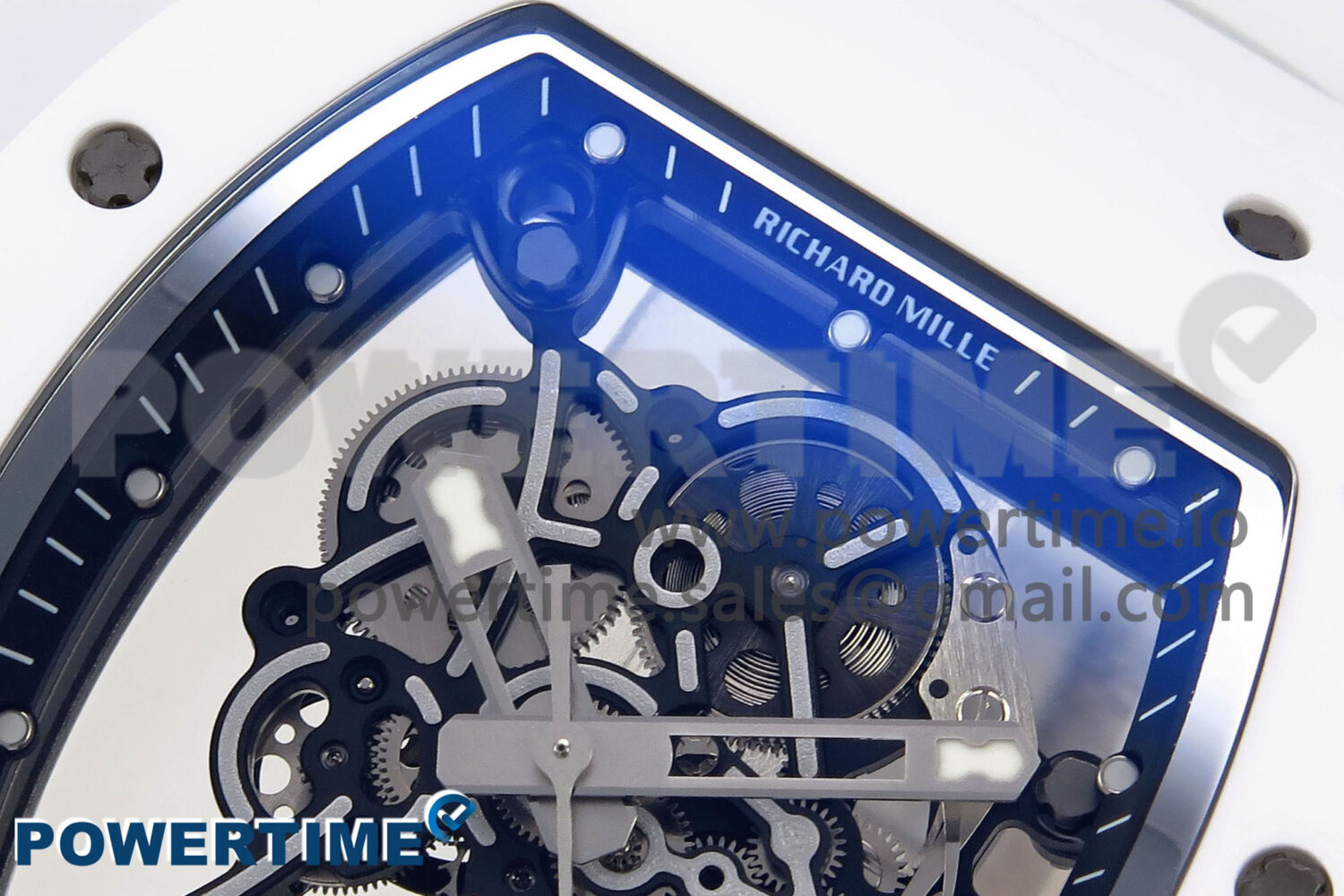 RM055 White Ceramic ZF 1:1 Best Edition on White Rubber Strap RMUL2 Super Clone - Image 4