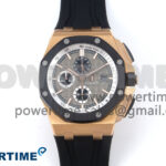 Royal Oak Offshore 44mm RG TKF 1:1 Best Edition Gray Dial on Black Rubber Strap A3126