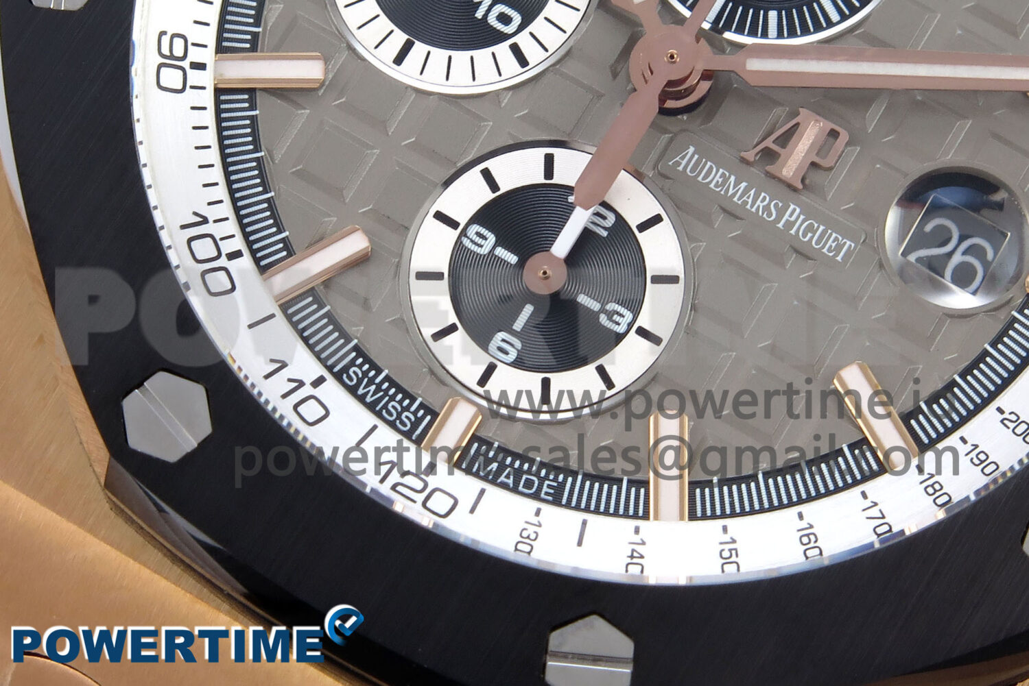 Royal Oak Offshore 44mm RG TKF 1:1 Best Edition Gray Dial on Black Rubber Strap A3126 - Image 5
