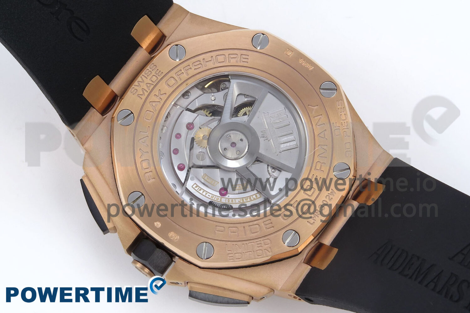Royal Oak Offshore 44mm RG TKF 1:1 Best Edition Gray Dial on Black Rubber Strap A3126 - Image 8