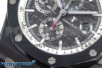 Royal Oak Offshore 44mm Black Ceramic SS TKF 1:1 Best Edition Gray Dial on Black Rubber Strap A3126 - Image 5