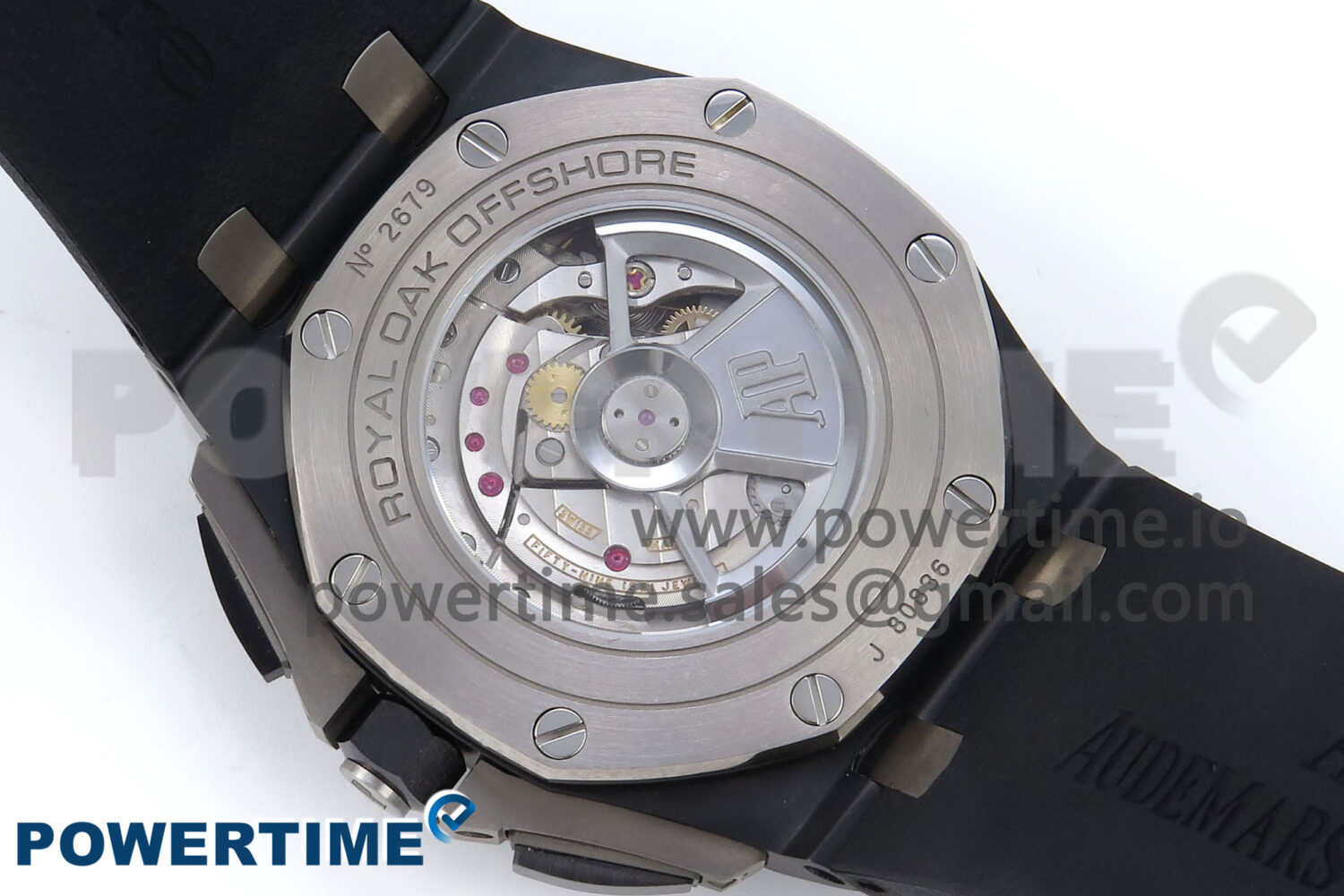 Royal Oak Offshore 44mm Black Ceramic SS TKF 1:1 Best Edition Gray Dial on Black Rubber Strap A3126 - Image 8
