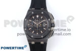 Royal Oak Offshore 44mm Black Ceramic TKF 1:1 Best Edition Black Dial on Black Rubber Strap A3126