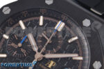 Royal Oak Offshore 44mm Black Ceramic TKF 1:1 Best Edition Black Dial on Black Rubber Strap A3126 - Image 4