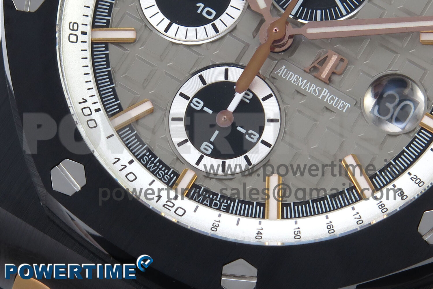 Royal Oak Offshore 44mm Black Ceramic RG TKF 1:1 Best Edition Gray Dial on Black Rubber Strap A3126 - Image 5