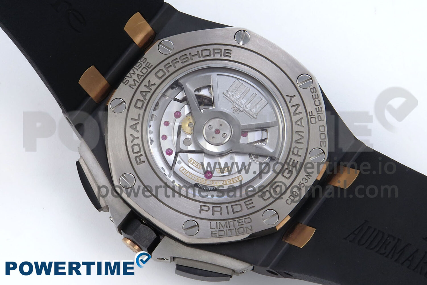 Royal Oak Offshore 44mm Black Ceramic RG TKF 1:1 Best Edition Gray Dial on Black Rubber Strap A3126 - Image 8