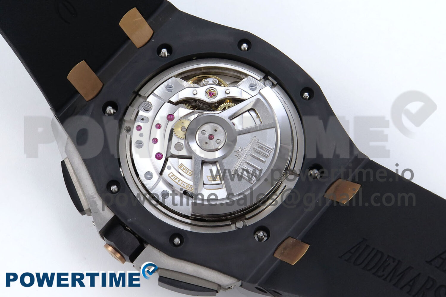 Royal Oak Offshore 44mm Black Ceramic RG TKF 1:1 Best Edition Gray Dial on Black Rubber Strap A3126 - Image 12