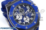 Royal Oak Offshore 44mm Black Ceramic TKF 1:1 Best Edition Blue Dial on Blue Rubber Strap A3126 - Image 2