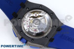 Royal Oak Offshore 44mm Black Ceramic TKF 1:1 Best Edition Blue Dial on Blue Rubber Strap A3126 - Image 11