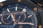 Royal Oak Offshore 44mm Black Ceramic TKF 1:1 Best Edition Black/RG Dial on Black Rubber Strap A3126 - Image 4