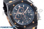 Royal Oak Offshore 44mm Black Ceramic TKF 1:1 Best Edition Black/RG Dial on Black Rubber Strap A3126 - Image 2
