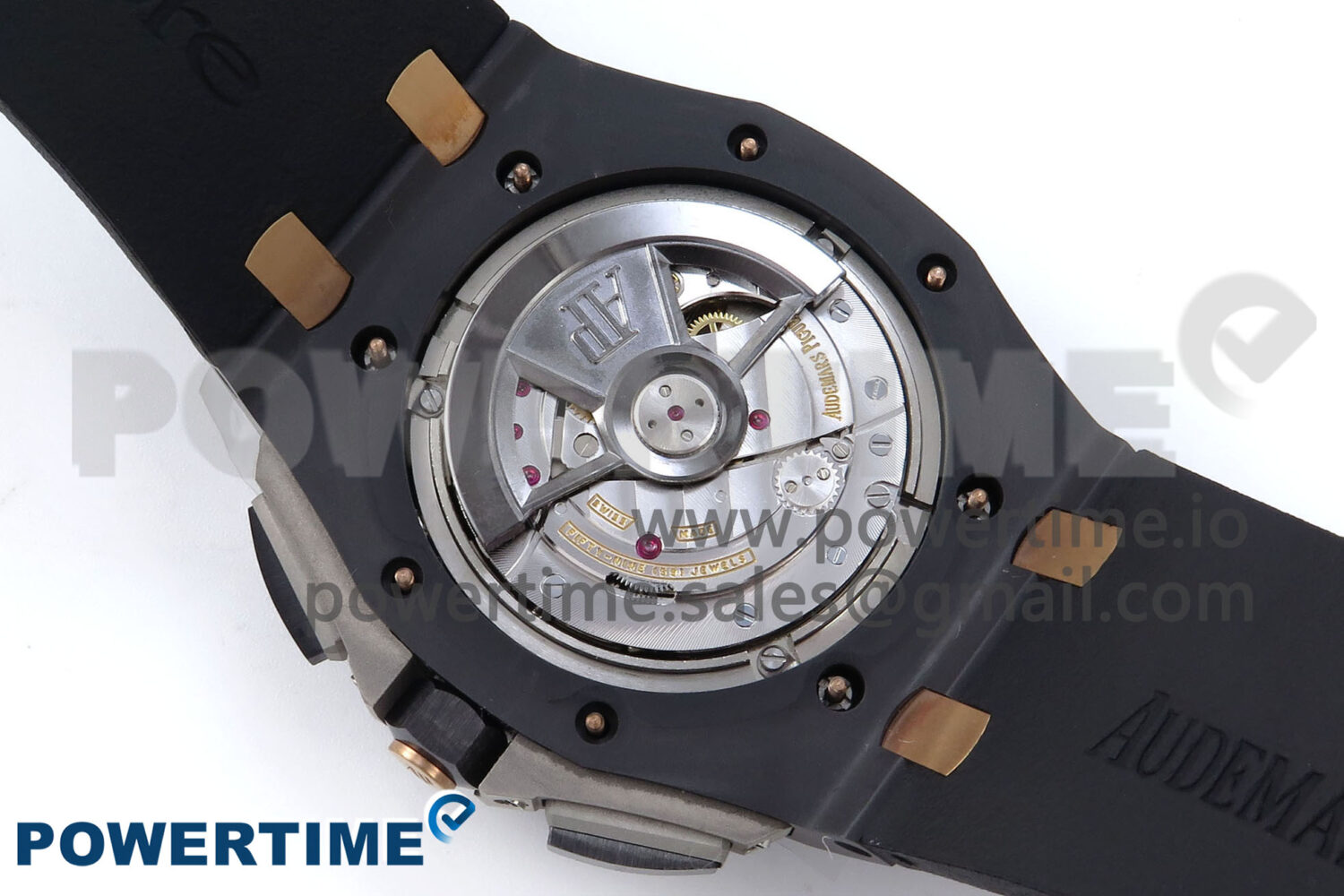 Royal Oak Offshore 44mm Black Ceramic TKF 1:1 Best Edition Black/RG Dial on Black Rubber Strap A3126 - Image 12