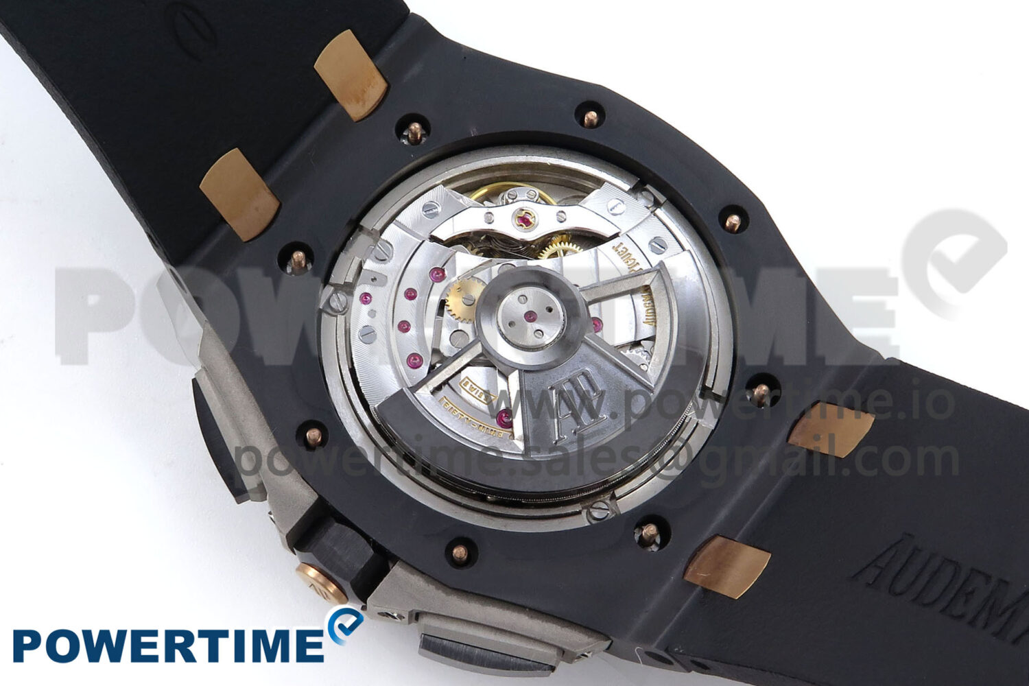 Royal Oak Offshore 44mm Black Ceramic TKF 1:1 Best Edition Black/RG Dial on Black Rubber Strap A3126 - Image 11