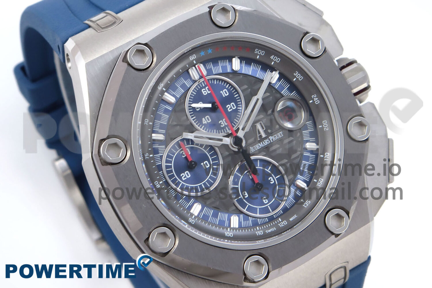 Royal Oak Offshore Schumacher SS TKF Best Edition Gray/Blue Dial on Blue Rubber Strap A3126 - Image 2