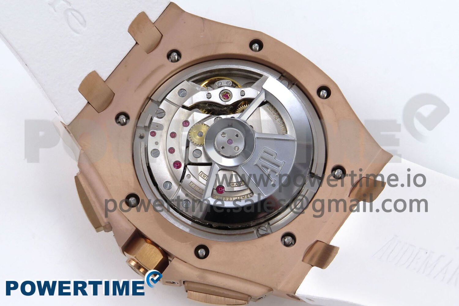 Royal Oak Offshore 44mm RG TKF 1:1 Best Edition White Dial on White Rubber Strap A3126 - Image 12