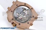 Royal Oak Offshore 44mm RG TKF 1:1 Best Edition White Dial on White Rubber Strap A3126 - Image 11