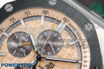 Royal Oak Offshore 44mm SS TKF 1:1 Best Edition Cream Dial on Green Camou Rubber Strap A3126 - Image 4