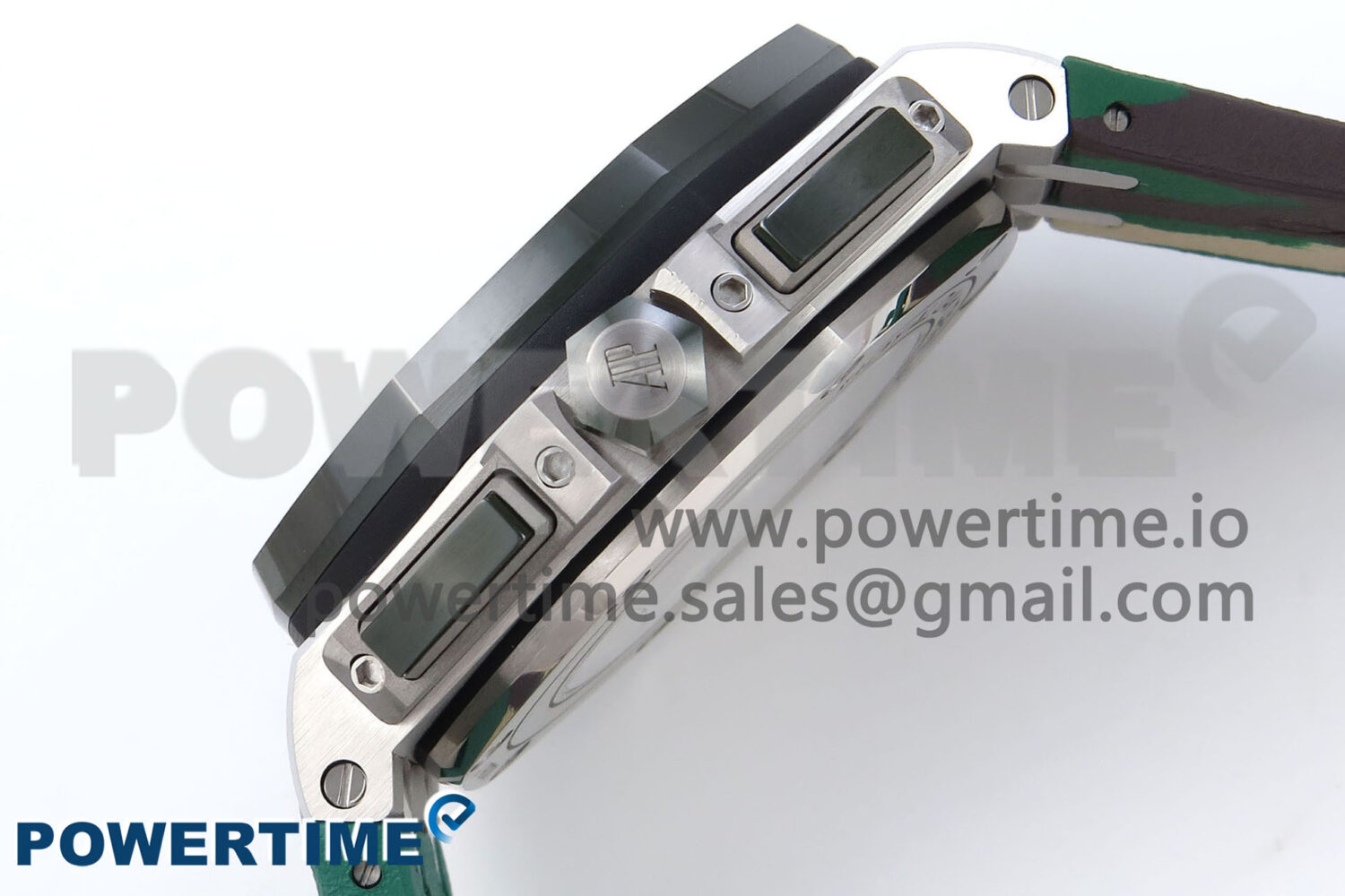 Royal Oak Offshore 44mm SS TKF 1:1 Best Edition Cream Dial on Green Camou Rubber Strap A3126 - Image 7