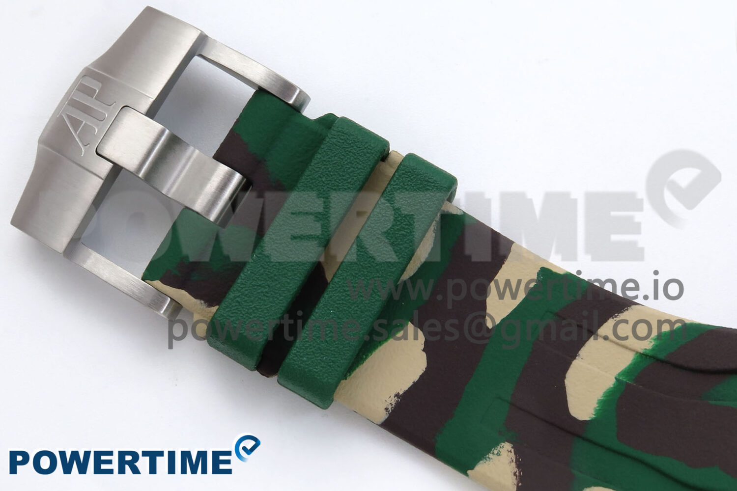 Royal Oak Offshore 44mm SS TKF 1:1 Best Edition Cream Dial on Green Camou Rubber Strap A3126 - Image 13
