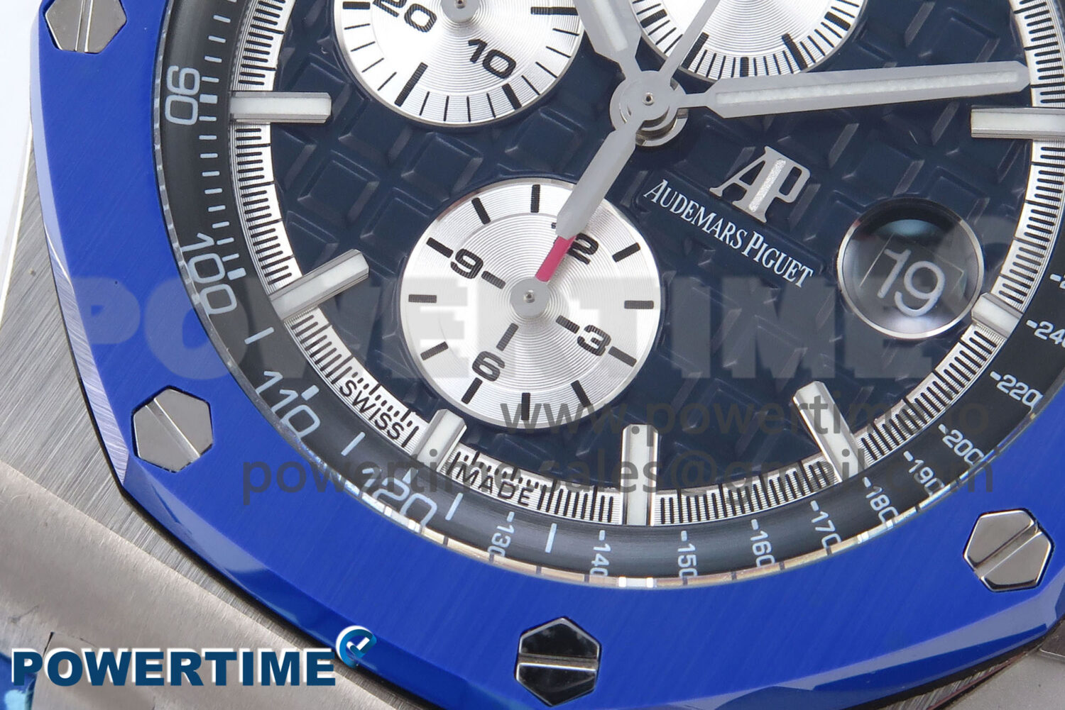 Royal Oak Offshore 44mm SS TKF 1:1 Best Edition Blue Dial on Blue Camou Rubber Strap A3126 - Image 5