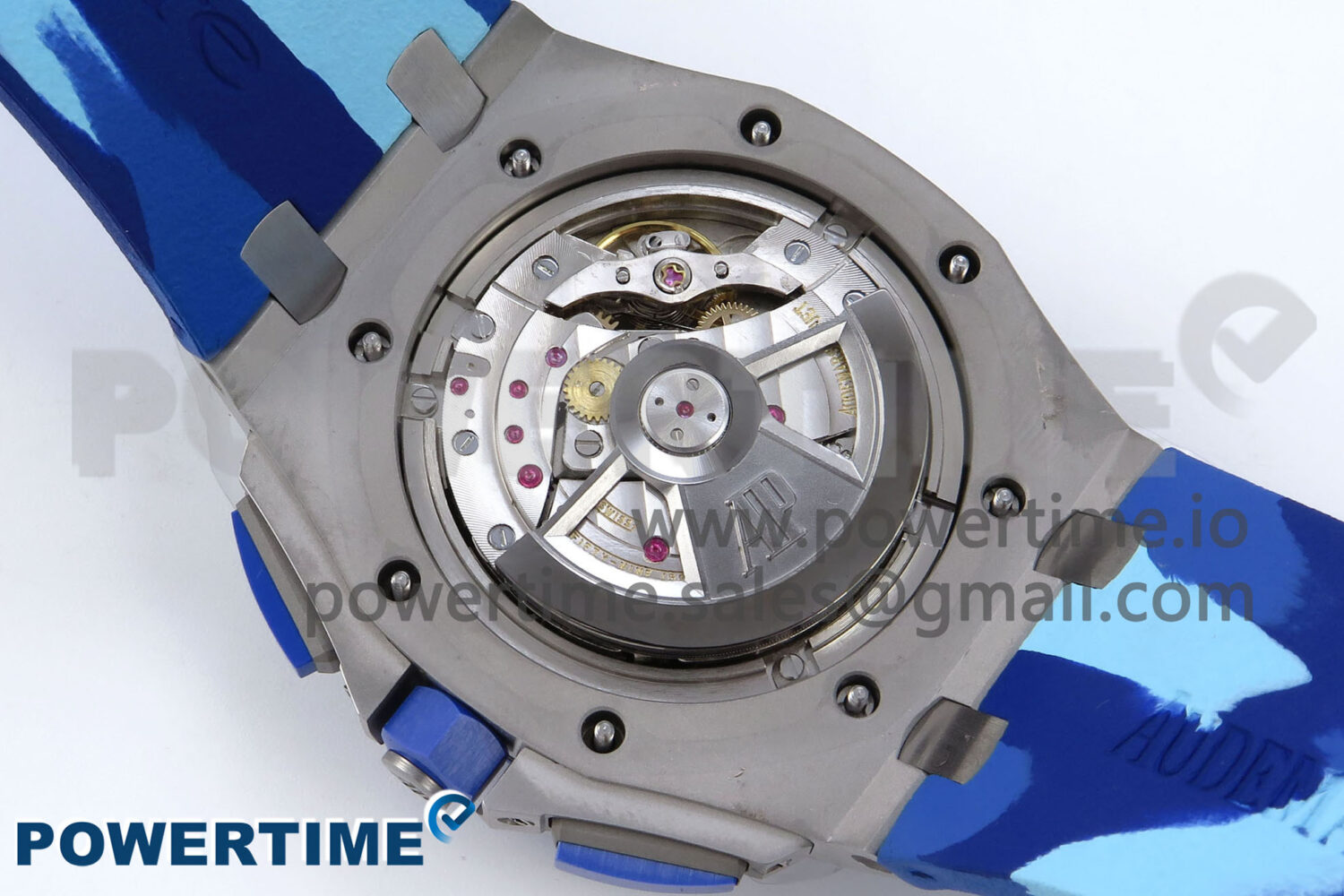 Royal Oak Offshore 44mm SS TKF 1:1 Best Edition Blue Dial on Blue Camou Rubber Strap A3126 - Image 12