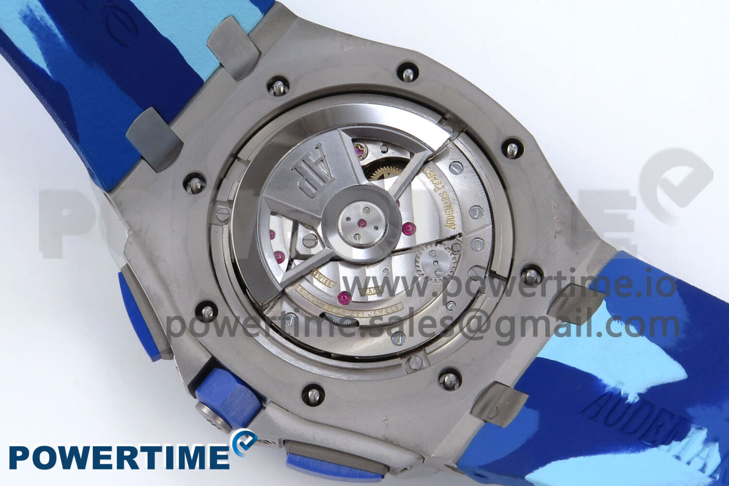 Royal Oak Offshore 44mm SS TKF 1:1 Best Edition Blue Dial on Blue Camou Rubber Strap A3126 - Image 11