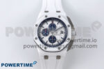 Royal Oak Offshore 44mm White Ceramic TKF 1:1 Best Edition White Dial on White Rubber Strap A3126