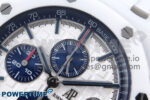 Royal Oak Offshore 44mm White Ceramic TKF 1:1 Best Edition White Dial on White Rubber Strap A3126 - Image 4