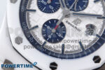 Royal Oak Offshore 44mm White Ceramic TKF 1:1 Best Edition White Dial on White Rubber Strap A3126 - Image 5